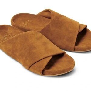 NEW Beek Kea Slide Sandals Womens 10 Brown Suede Boho Chic Casual Minimalist